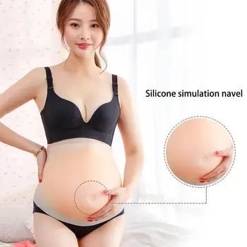

1200-4500g Unisex Skinless Silicone Simulation Fake Pregnant Belly Tool The Film Performance Props For Crossdressing Actor Woman