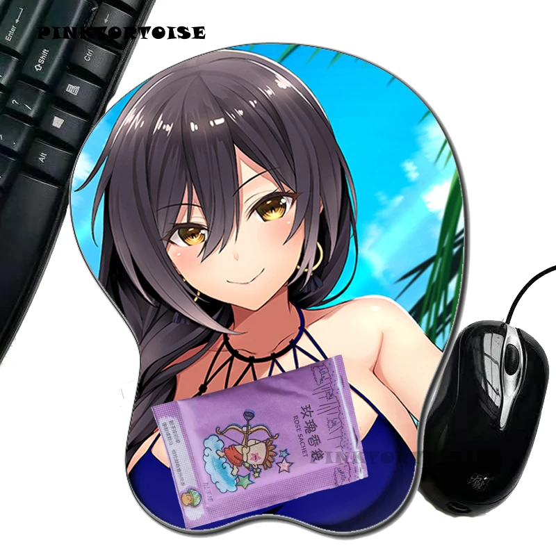 Антискользящий коврик для мыши pinktorplum Anime shirase sakuya из силикагеля эргономичный