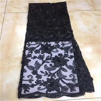 

High Quality 2019 Organza Lace Fabric Fabric with Sequins beads French Mesh Lace Fabrics African Tulle Lace for Party Dress