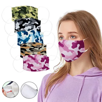 

Unisex Camouflage printed Dustproof Against-fog Reusable Facecover Maska mondkapje mascarilla reutilizable Respirator mascherine