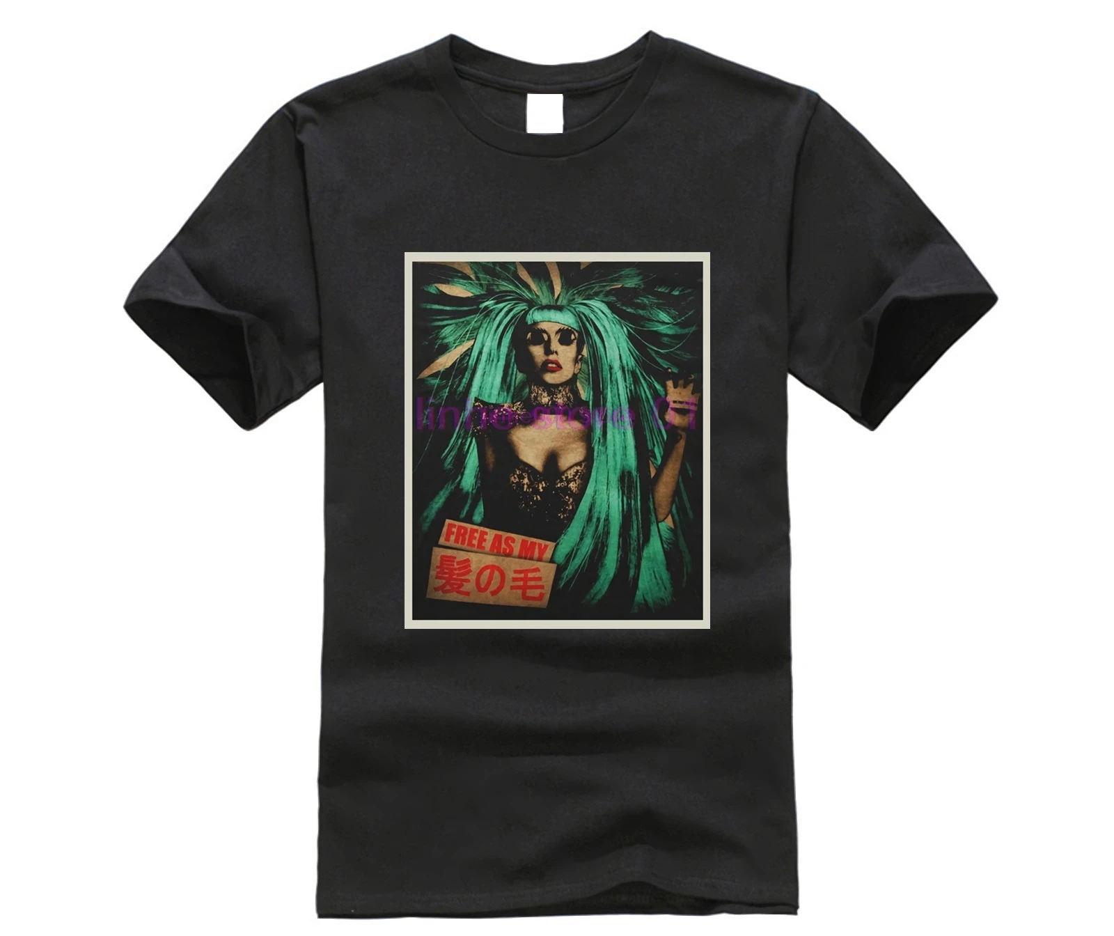Мужская забавная футболка крутая Леди Гага бесплатно как мои волосы 2013 модная |