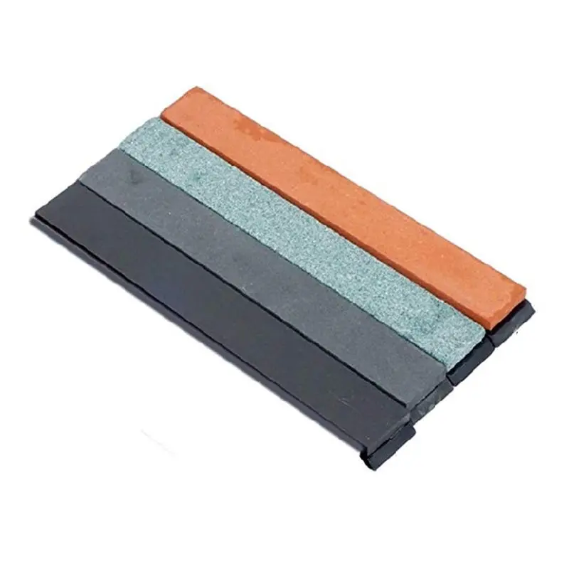 

4pcs Edge Sharpener Oil Stone Fixed Angle Knife Oilstone Whetston with base