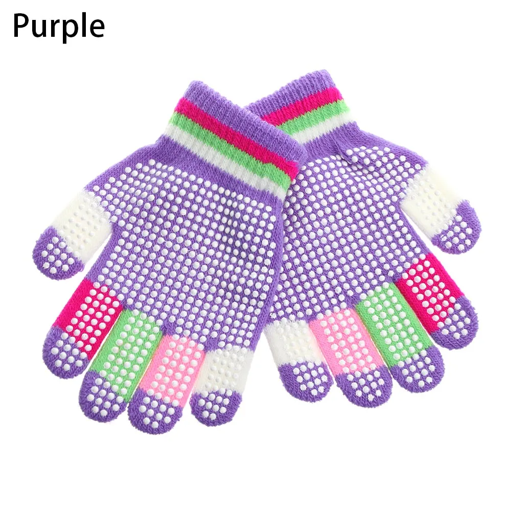 Guantes De Punto Para Bebés Y Niños Pequeños 1-4 Años - 6 Pares, Elásticos, Cálidos, De Forro Polar, Varios Colores A Rayas