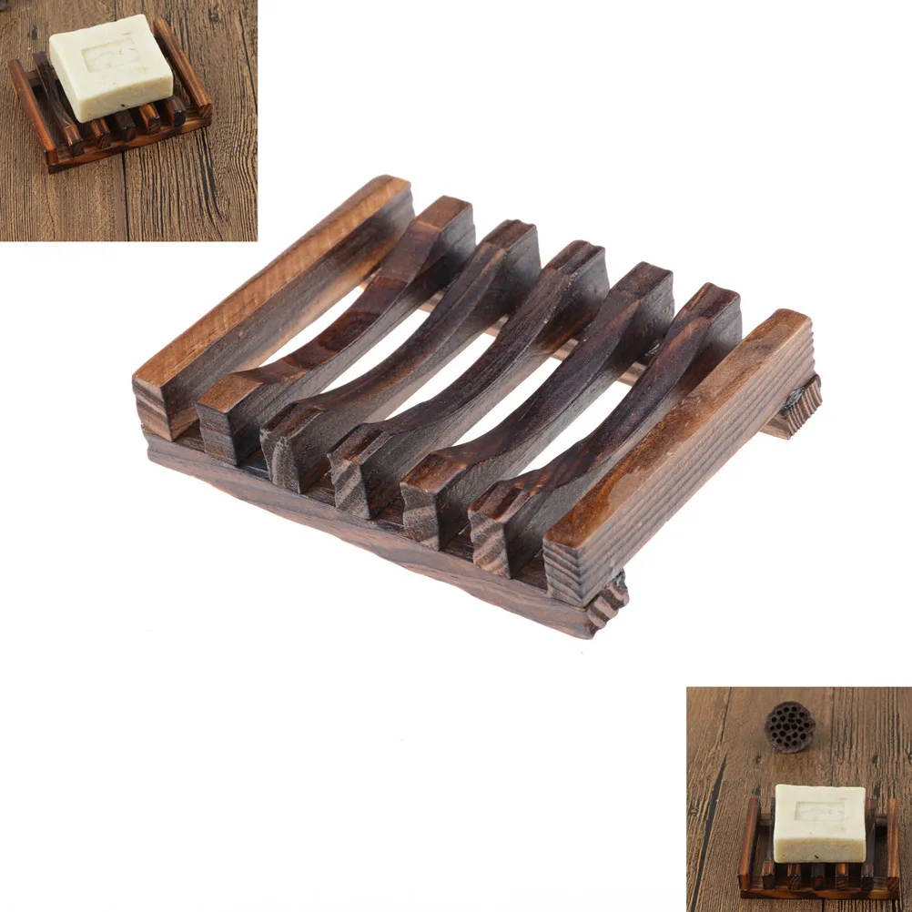 Jabonera de madera de carburo Natural, contenedor de jabón de madera, caja de jabón de viaje, plato de ducha, soporte para jabón de baño
