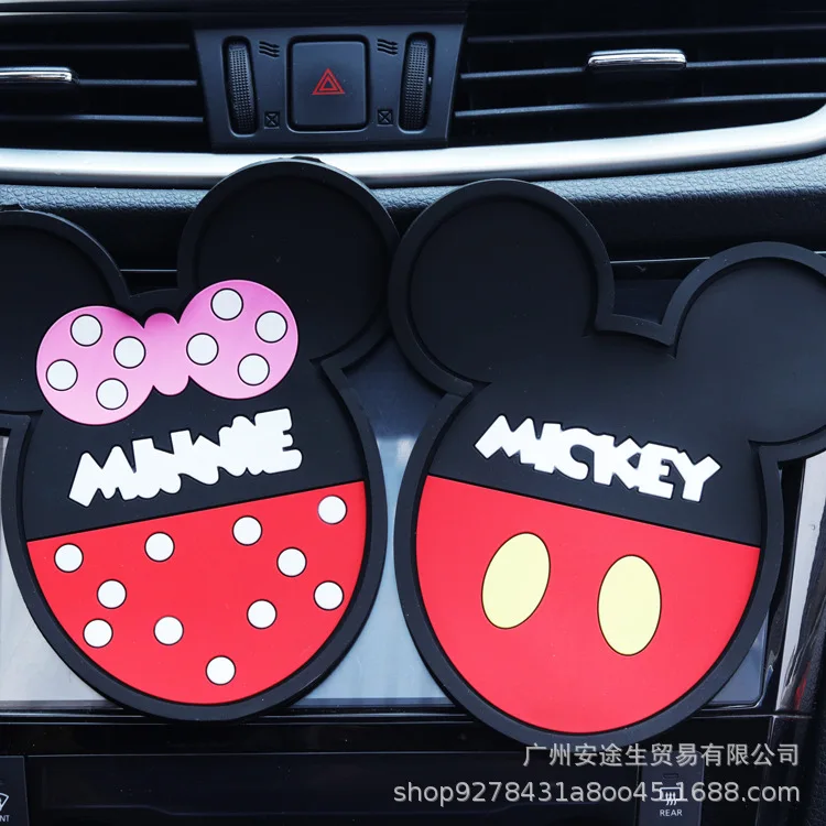 Disney Mickey mouse Cartoon cute car figure Non-slip mat mobile phone Minnie | Мать и ребенок