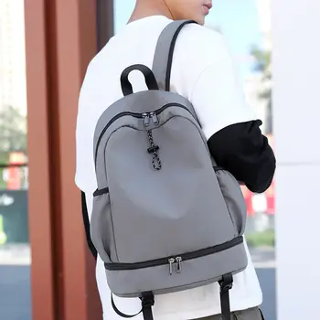 

2020 Spring New Men Backpacks Casual Oxford Black School BackPack Teen Large Capacity College High Student Leisure Bagpack