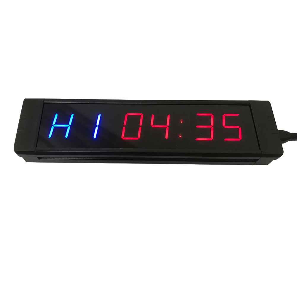 

Aluminum Portable Gym Sports Electronic Timer Multifunction Black Tools Alarm Remote Control Square Countdown Digital Clock