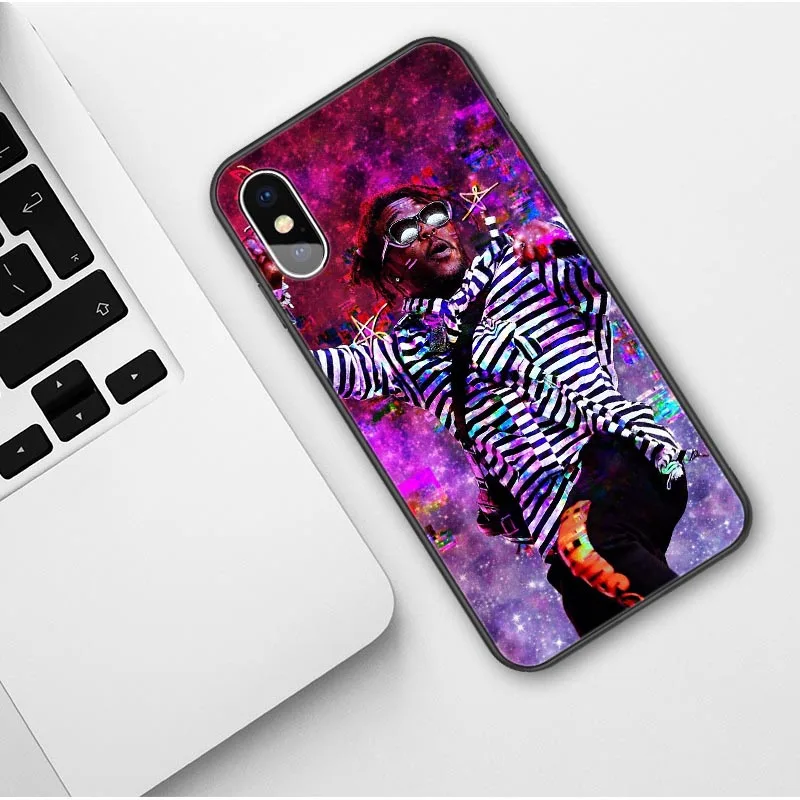TPU Lil uzi VERT Eternal Atake Rapper Мягкий силиконовый чехол для iPhone X SE 5 5S 6 6splus 7 8 Plus XR XS MAX черный чехол - Цвет: TPU