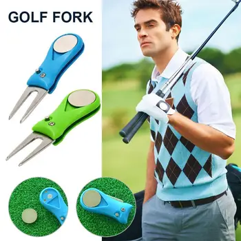 

Golf Repair Fork Golf Greens Fork Ball Marker Kit Trainging Aids Accessories ABS Plastic 2color Practical Golf Pitchfork