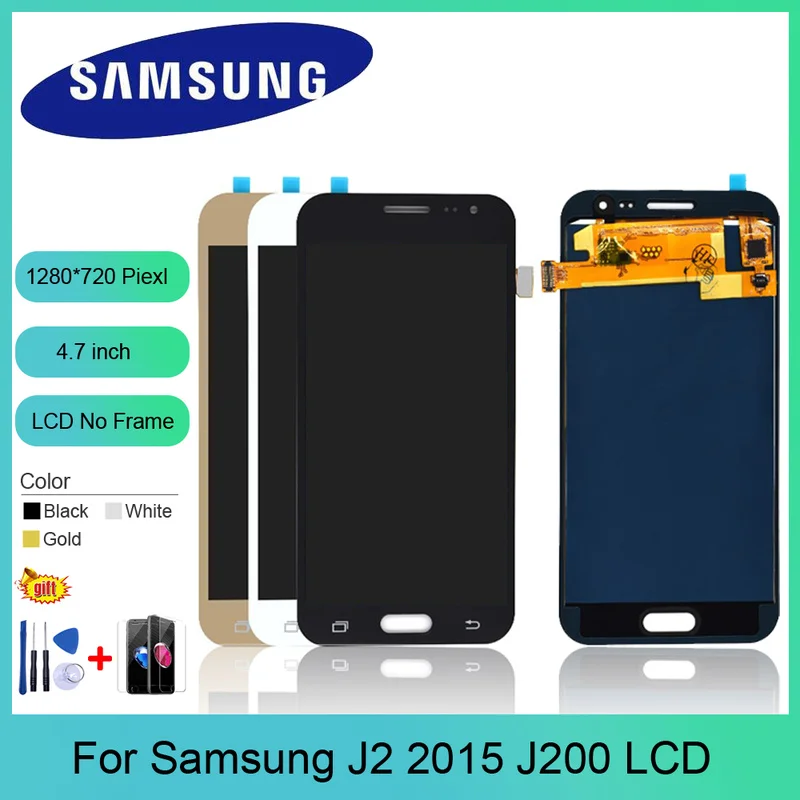 100% протестированный J200 дисплей для Samsung Galaxy J2 2015 J200F J200Y J200H ЖК-дисплей с сенсорным