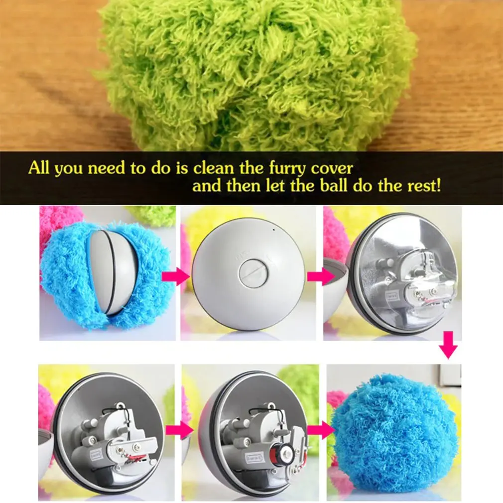 Automatic Rolling Ball Electric Dust Cleaner Mini Sweeping Robot Vacuum Cleaner Interactive Cat Toy