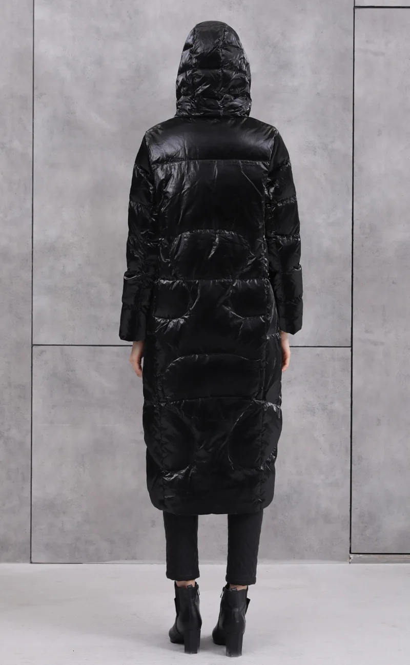 Зимнее пуховое пальто женское пуховое пальто Россия женское модное пуховое пальто большой размер пуховики женские с капюшоном EF1058