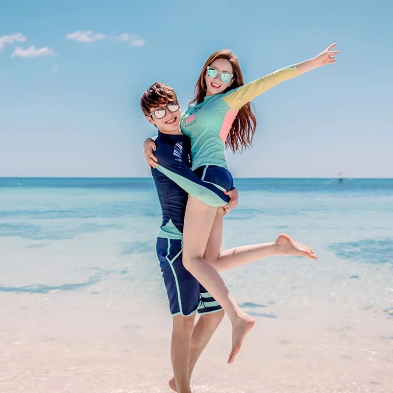 

Support a Generation of South Korea Snorkeling Jellyfish Clothing Diving Suit Women's Split Type Long-sleeve Suit Couples Bathin
