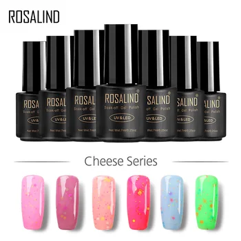 

ROSALIND Gel 1S 7ML Cheese UV LED Manicure Nail Gel Polish High Quality Color Nail Art Semi Permanent Soak Off Color Gel Varnish