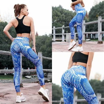 

Women yoga Elastic animal skin sports leggings warm women pants gym sportswear Leggings