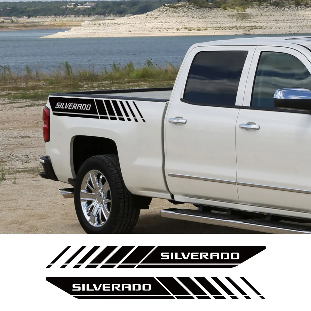 Car Stickers For Chevrolet Silverado Pickup Rear Trunk Side Decals
