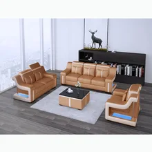 Китайский производитель 1+ 2+ 3 кожаный диван
