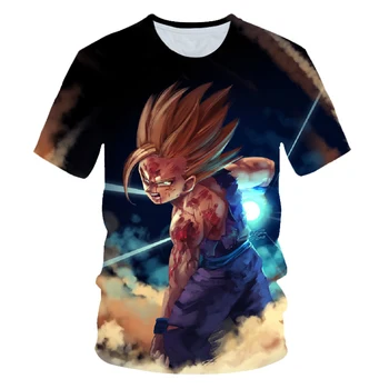 

Fashion Dragon Ball Z T Shirts men and women Summer 3D Print Super Saiyan Goku harajuku T Shirt Dragonball Japan Anime T-shirt