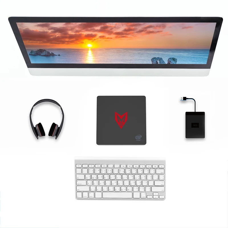 Mii Мини ПК Intel Apollo Lake J3355 4Gb+ 64Gb офисный компьютер 4K Dual Hdmi Usb3.0 Gigabit Ethernet Windows 10 Мини компьютер