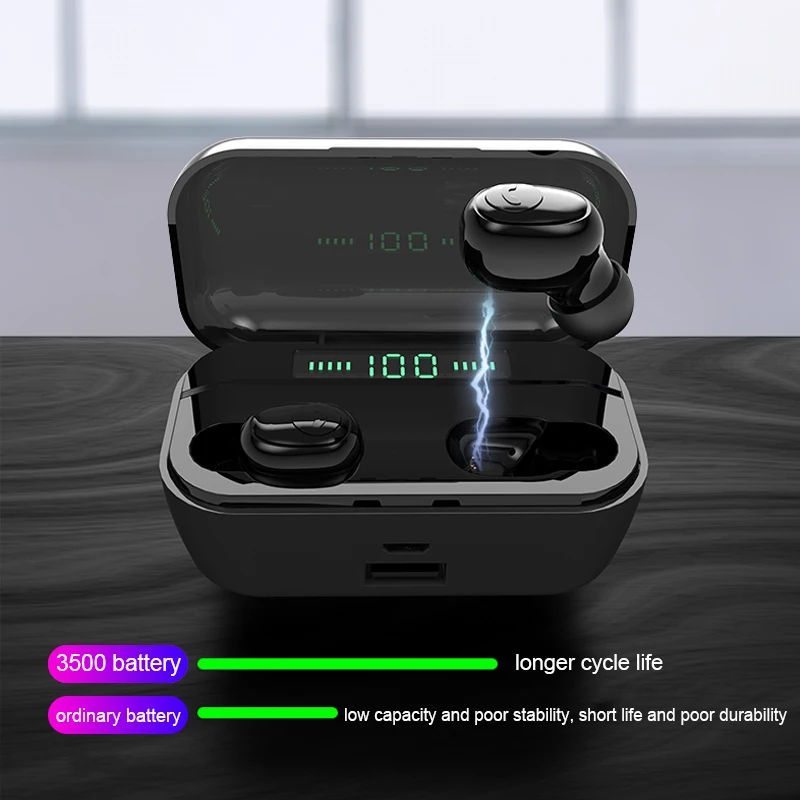 G6S TWS Bluetooth 5,0 8D стерео гарнитура беспроводная гарнитура IPX7 водонепроницаемые наушники 3500 мАч светодиодный для iPhone X 7 8 samsung S6 S8