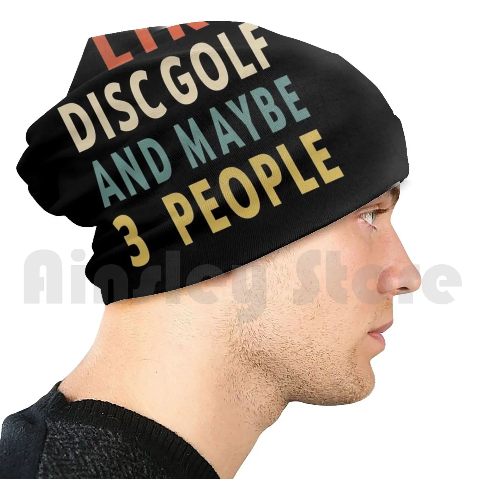 

Disc Golf Lover Funny Gift Idea I Like Disc Golf And Maybe 3 People Beanies Pullover Cap Comfortable Disc Golf Disc
