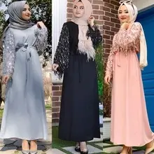 Платье с кисточками из блесток, Абая, Дубай, мусульманское, хиджаб Maxi, женское, абайя, кафтан, кафтан, Исламская одежда, платье в турецком