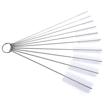 

Tube Brush Set Nylon Cleaning Brushes Wire Tube Tool for Test Tubes Cleaning,white (Pack of 10)