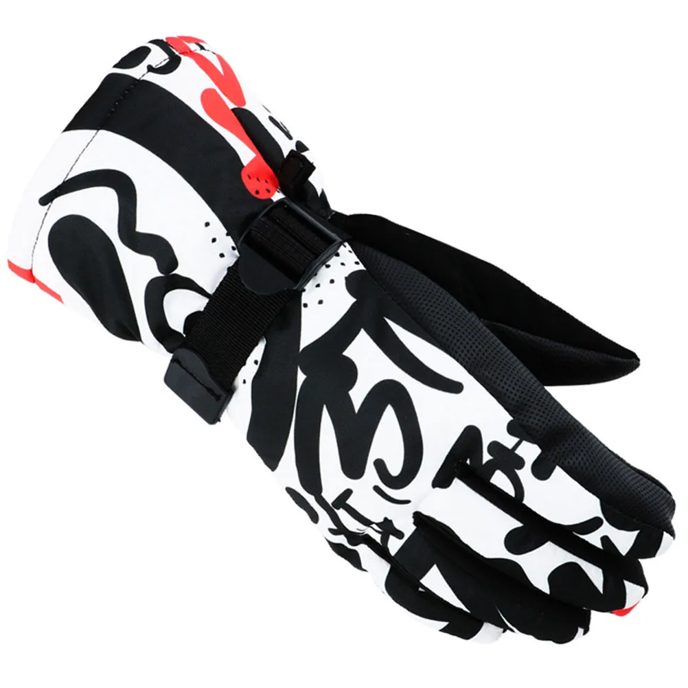 Зимние лыжные перчатки для взрослых Спорт на открытом воздухе холодная защита сохраняет тепло ветрозащитный водонепроницаемый плюс бархат утолщенные унисекс лыжные перчатки#10