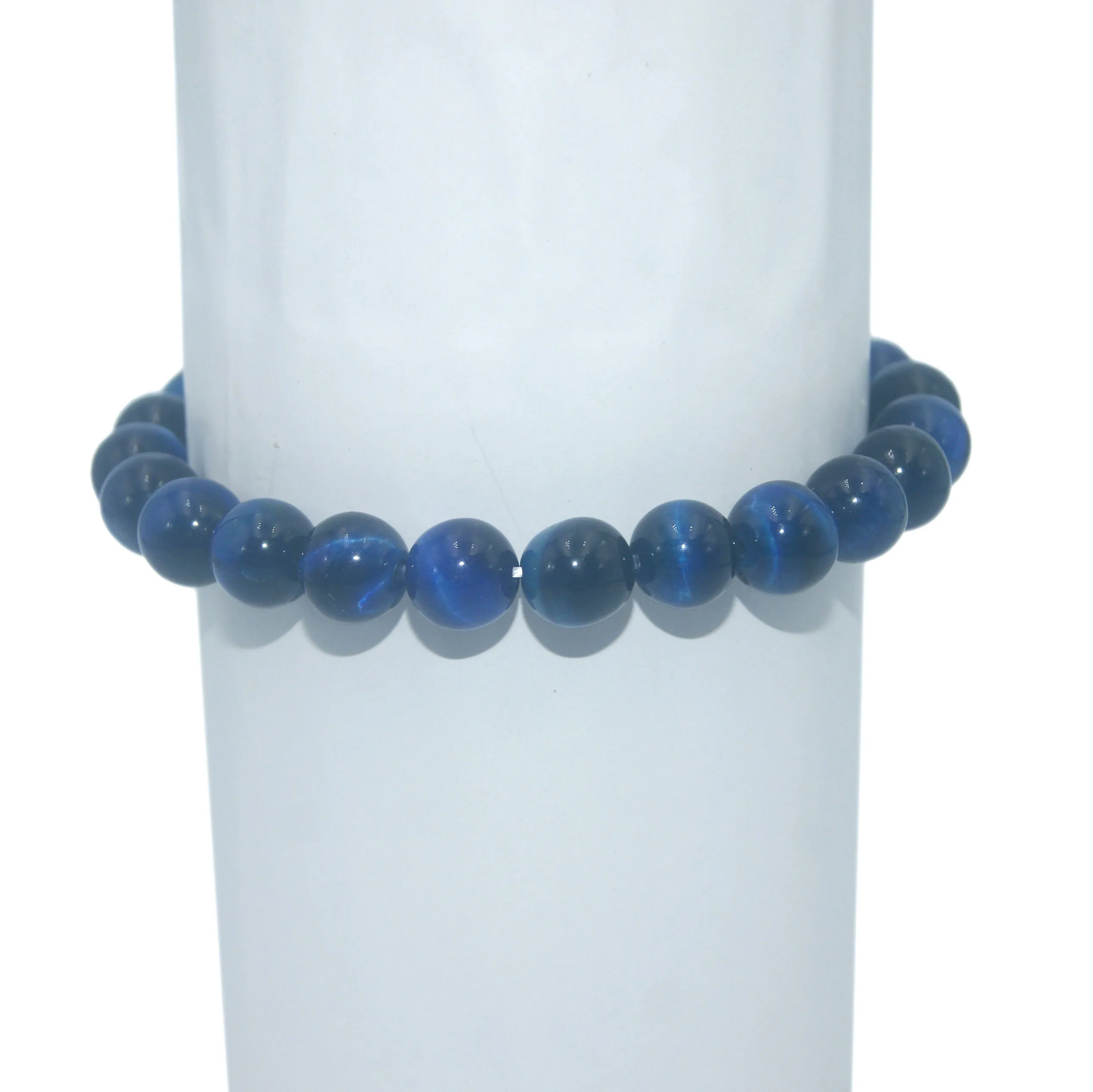 Blue Tiger eye 6 8 10 мм бусины из натурального камня Агаты тигровый глаз хрустальные Нефы Парные браслеты для женщин и мужчин Йога браслет Femme - Metal Color: Blue Tiger eye