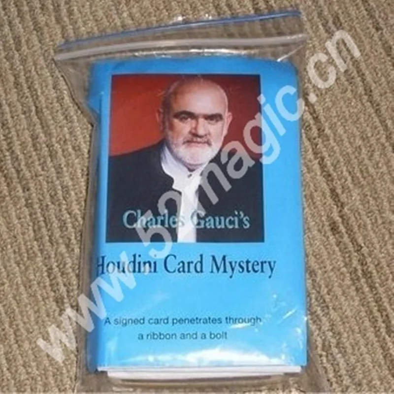 Houdini Card (Escape) Mystery Magic Tricks For Magician Choose the Signed Card Magie Close Up Ilusion Gimmick Props stand monty monte expansion pack of garrett t gimmick magic trick card illusion close up magic