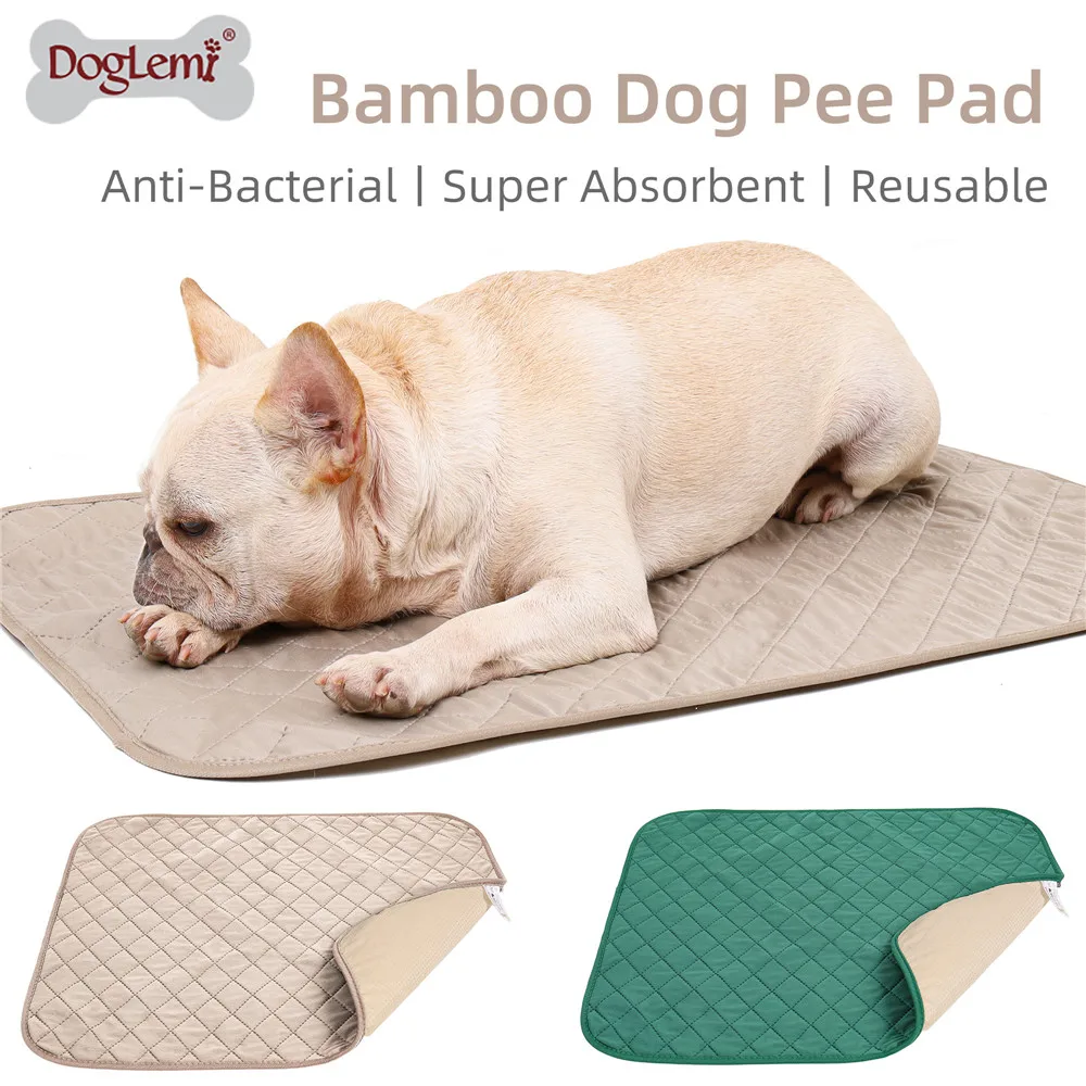 Doglemi Washable Pet Dog Cat Pee Pads Mat Waterproof Puppy Training Pad Reusable Dog Pee Pad For