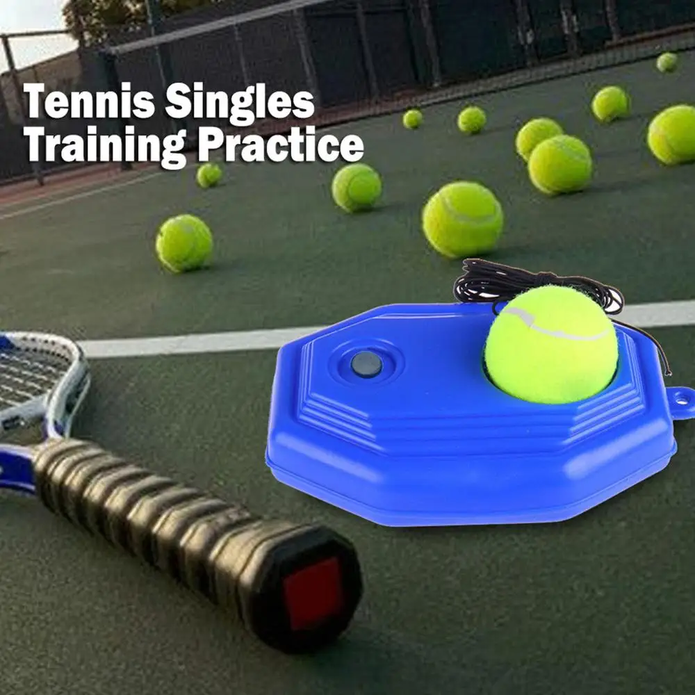 

Heavy Duty Tennis Training Aids Tool With Elastic Rope Ball Practice Self-Duty Rebound Trainer Partner Sparring Device Baseboard