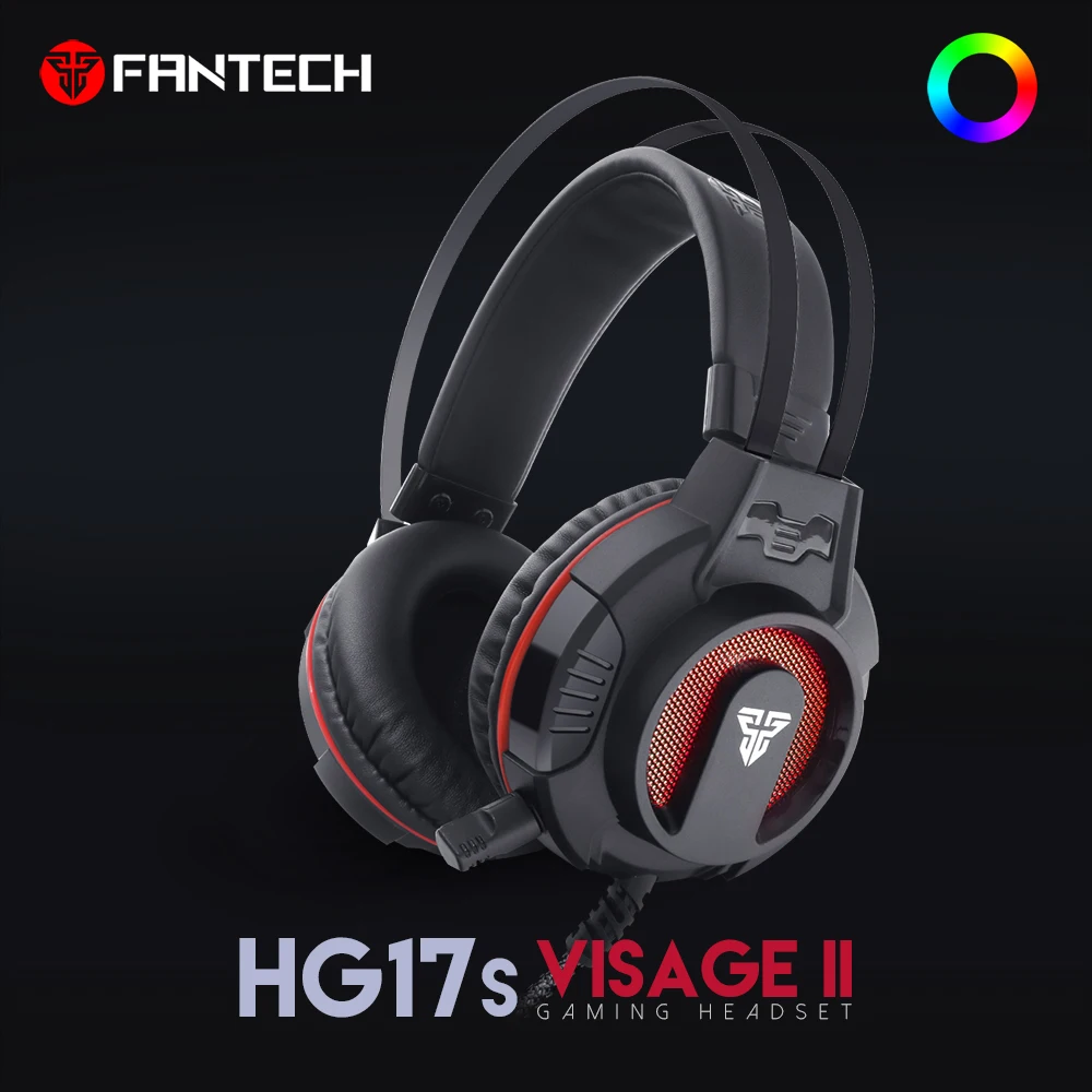 FANTECH HG17S 3,5 мм разъем RGB Игровые наушники широкое звуковое поле и наушники с микрофоном для гарнитуры геймер FPS CS плеер