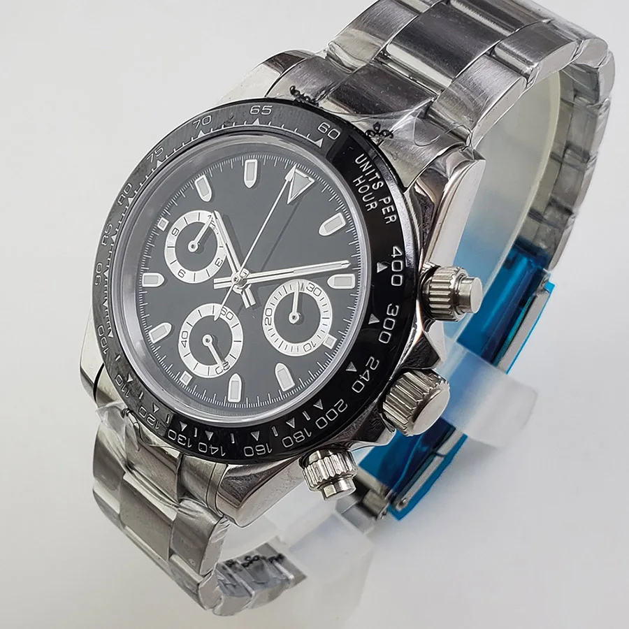 

watch men Quartz watches Chronograph stainless steel Luminous waterproof 39MM DTN55