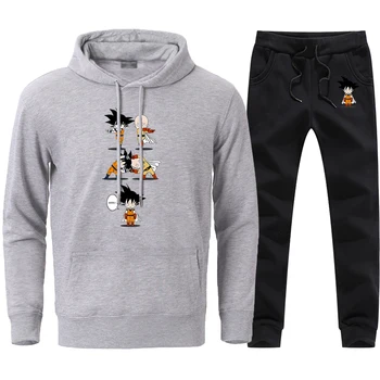 

One Punch Hot Ainme Harajuku Sweatshirts Man Hoodies Sets 2020 Man Brand Pullover Loose Sweapants Sets 2 Pieces Sportswear Suits