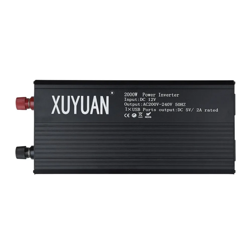 XUYUAN бытовой инвертор 12 V-220 V 2000W трансформатор напряжения цифровой Чистая синусоида Инвертор с кондиционированием