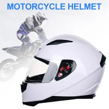 

All Seasons Motorcycle Helmet With Transparent Lens And Neck Scarf Winter Warm Helmet Full Face Covered Motorcycle Safety Helmet