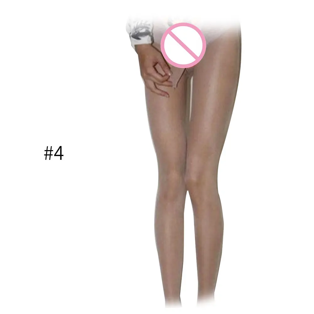 Men Sexy Tights Pantyhose Exotic Apparel Man Sex Lingerie Shiny Glossy Stockings Gay Penis Cover Socks JJ Diamond Leggings - Color: Beige