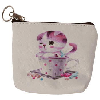 

Women Girls Cute Zip Leather Coin Purse Wallet Bag Change Pouch Key Card Holder #27 Pink