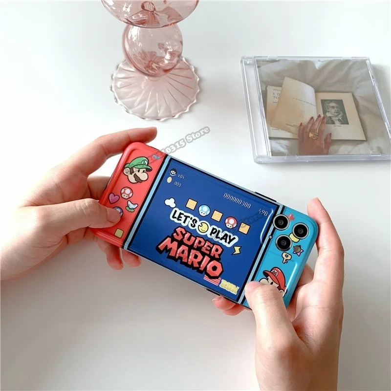 Cartoon Super Mario Phone Case for IPhone 7 8 Plus XS Max XR 11 Pro 12 Anti-fall Back Cover Cute Shell | Мать и ребенок