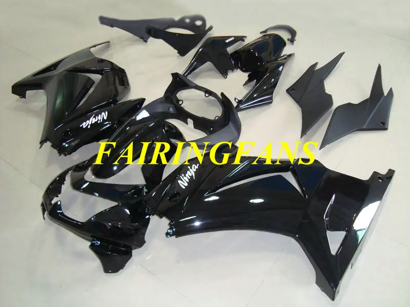 Комплект обтекателей для KAWASAKI Ninja ZX250R 08 09 10 11 12 ZX 250R 2008 2012 глянцевые черные