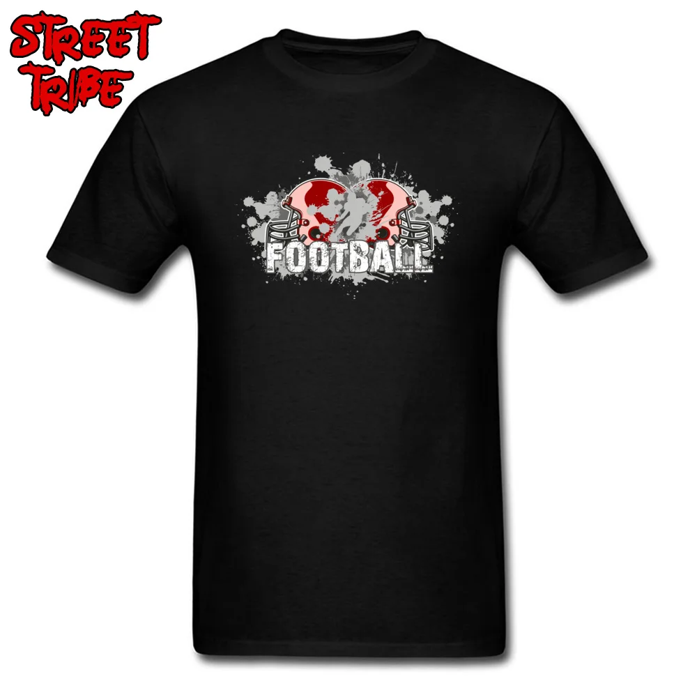 Мужские топы рубашки Европейский футболист шлем печать летние футболки хлопок