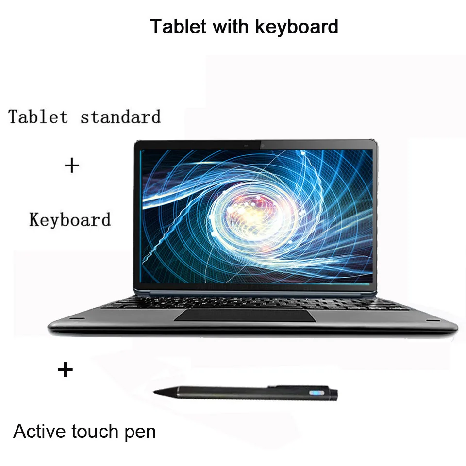 Add Keyboard Pen Обновленный полностью подключенный тонкий и светильник 2 в 1 планшетный ноутбук с клавиатурой ультрабук Android 4G LTE MTK6797 10 ядер 256GB - Комплект: Add Keyboard Pen