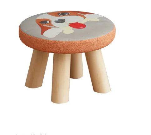 

Small Stool Household Solid Wooden Low Stool Lovely Children's Sofa Stool Baby Chair Fashion Cartoon Creative Small Stool