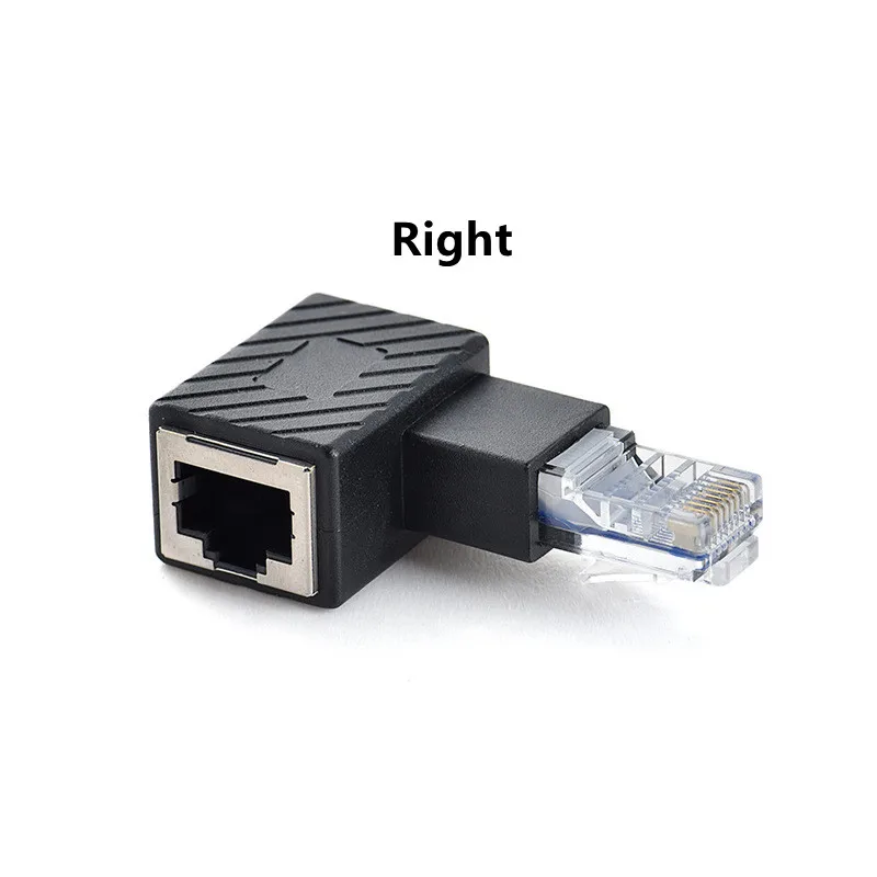 Right Angle RJ45 Male to Female Cat5/6 Ethernet LAN Extension Adapter - 90/180/270 Degree Description Image.This Product Can Be Found With The Tag Names Ethernet 90 angle adapter, Ethernet 90 degree adapter, Right angle ethernet adapter, Rj45 adapter 90 degree angle