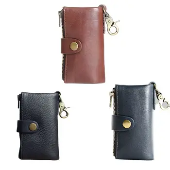 

Men's Leather Long Wallet ID Credit Card Holder Key Ring Bag Purse Handbag A69C