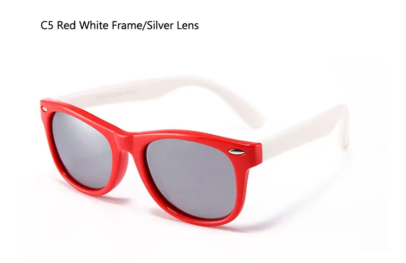 Kilig детские солнцезащитные очки с зеркальным покрытием, Поляризационные детские очки, гибкая защитная рамка, защитные очки для мальчиков и девочек, чехол UV400