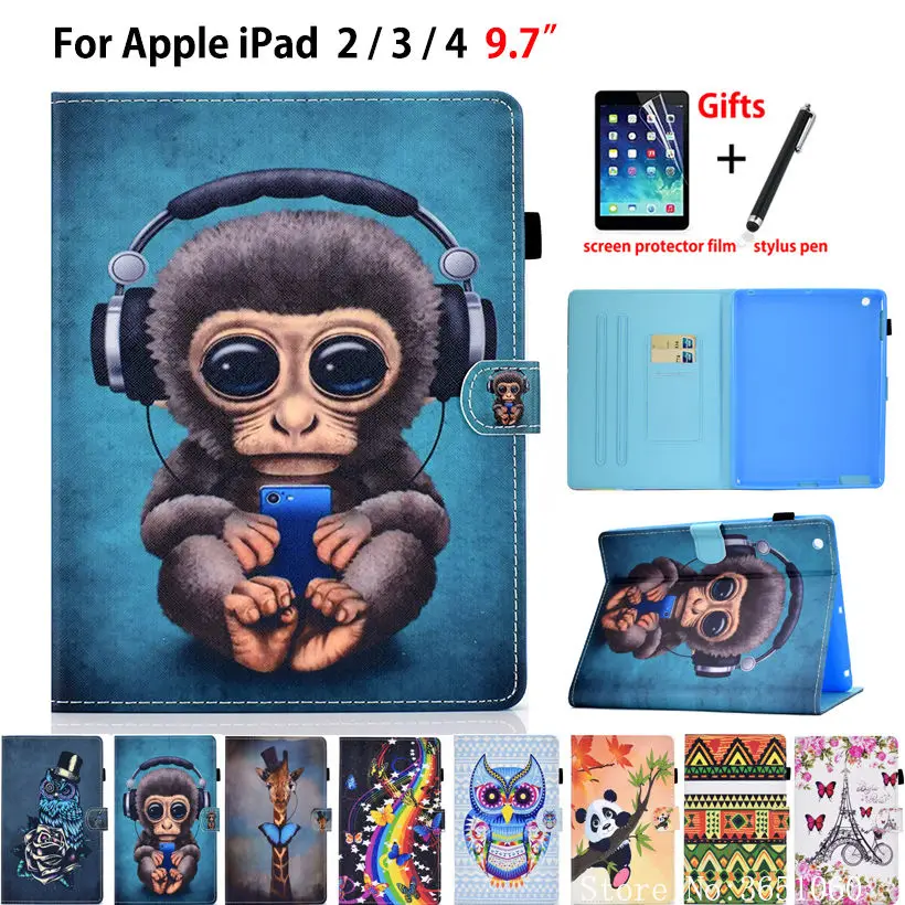 Для Apple iPad 2/3/4 чехол Чехол Funda планшет силиконовый из искусственной кожи для iPad2 iPad3