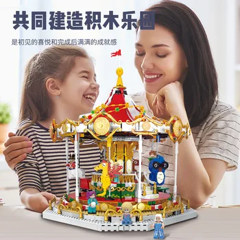 

IN STOCK XB30001 City Friends Princess Fantasy Carousel Colorful Holidays Building Blocks Bricks Kids Toys Model Gifts 10257