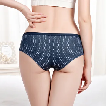 

3pcs/lot Sexy Cotton Crotch Low-Rise Transparent Waist Panties Size M L XL Comfortable Breathable Underware 89306